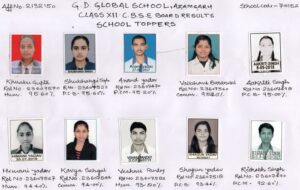 आजमगढ़ में जीडी ग्लोबल स्कूल के सीबीएसई बोर्ड का रिजल्ट आने के बाद छात्रों में ख़ुशी की लहर