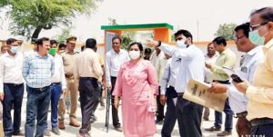 खेलकूद मैदान का डीएम ने किया स्थलीय निरीक्षण