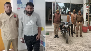 24 घंटे में अहरौला पुलिस ने चोरी की मोटरसाइकिल के साथ दो अभियुक्तों को किया गिरफ्तार