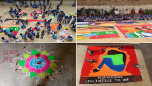 आजमगढ़ : SNRD पब्लिक स्कूल में नन्हे कलाकारों ने रंगोलियों से बिखेरी दीपावली की रौनक